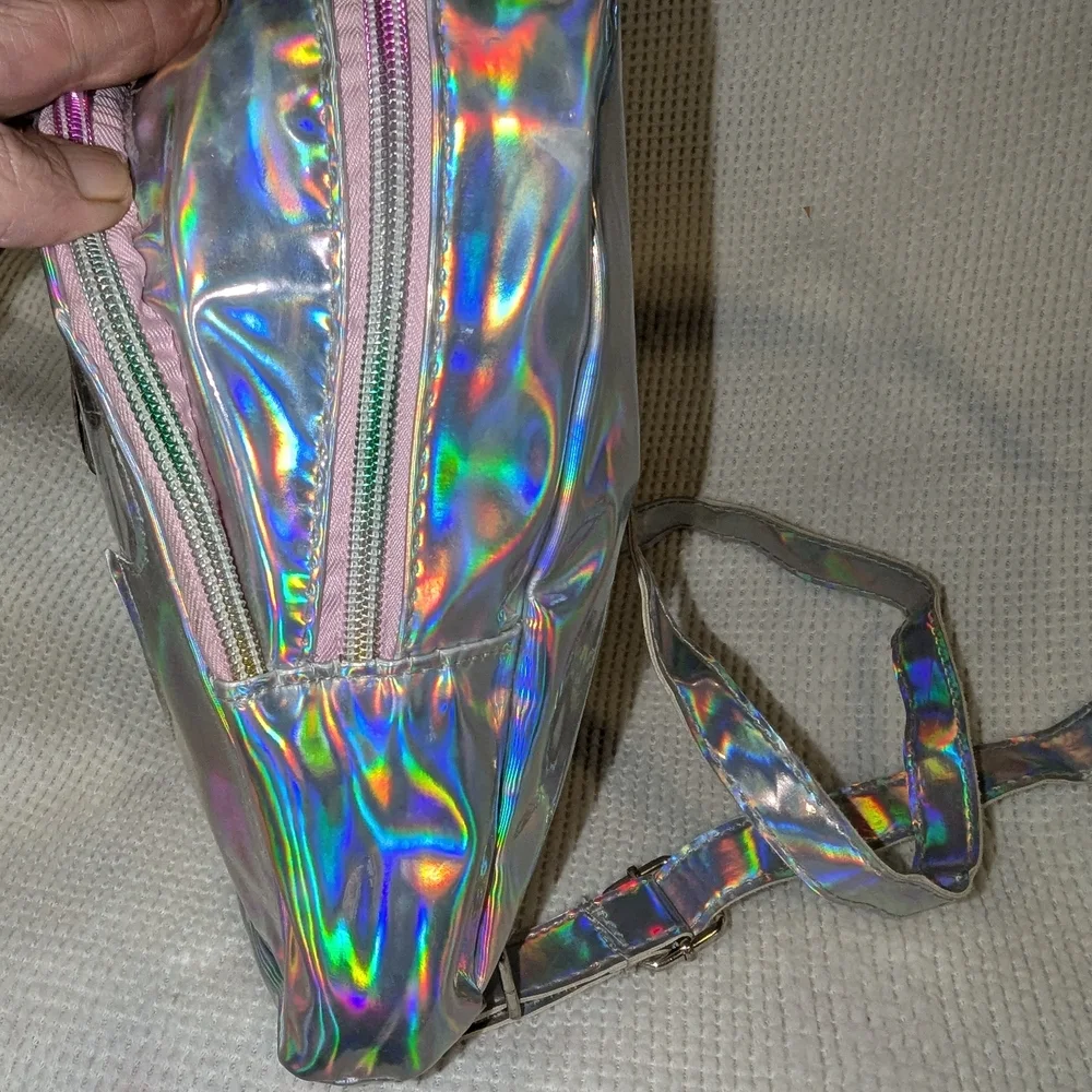Disney Silver and‎ Purple Minnie Mouse Holographic Bag